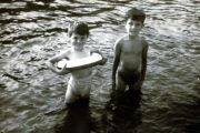 Dia de baño en la ribera.- Charco del Pajarito en 1965